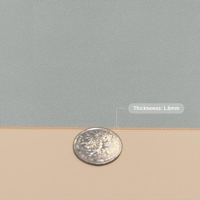 Leather Table Cover,1.8mm Thick,30x60 Inch Desk Cover,Large Desk Mat,Table Protector,Table Cover Protector,Craft Mats to Protect Table(Light Brown+Gray,30x60)