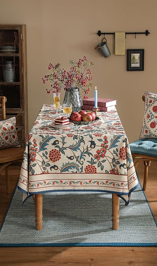 patdrea Elegant French Linen Tablecloth,Rectangular,118"x67"-Puno