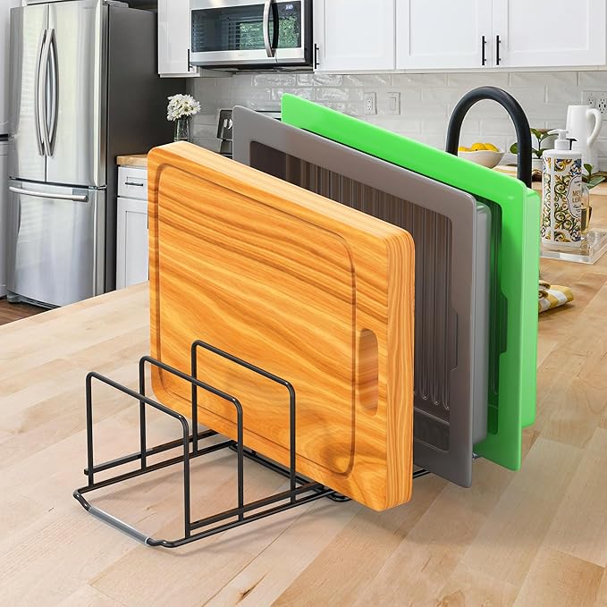 VAEKUCEAN Adjustable 2.2in Pan Organizer Rack