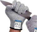 Dowellife Cut Resistant Gloves Protection, Safety Kitchen Cuts Gloves for Oyster Shucking, Fish Fillet Processing, Mandolin Slicing, Meat Cutting and Wood Carving, 1 Pair (Small)
