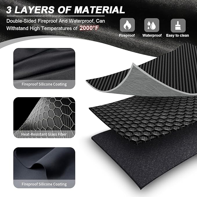 RERAMDO 48 X 30 Inch Under Grill Mats for Outdoor Grill