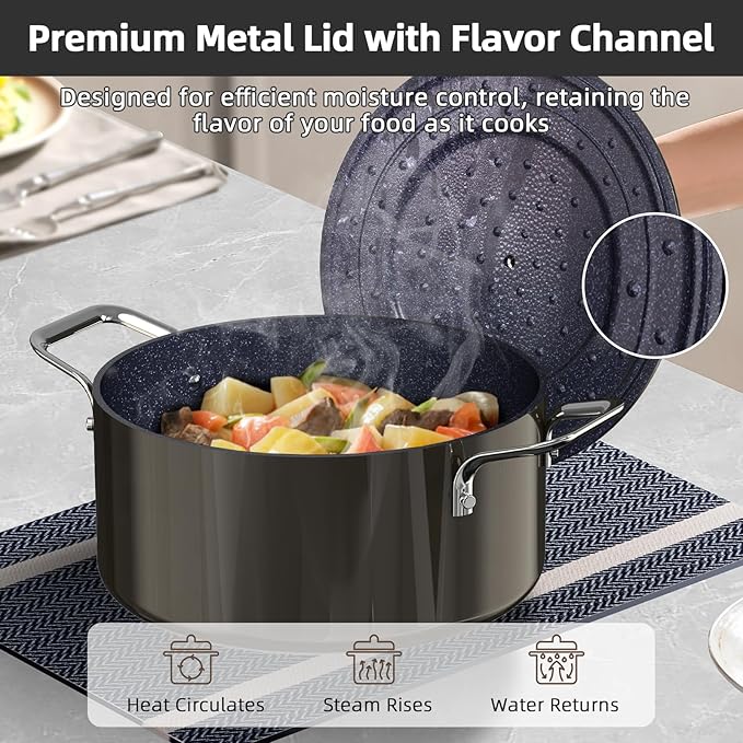 Nuwave Lux 13pc Forged Lightweight Nonstick Ceramic Cookware Set, PFAS-Free