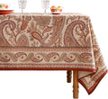 ISAENNE Designer Vintage Linen Rectangular Tablecloth,94"x63"-Chauffrey D