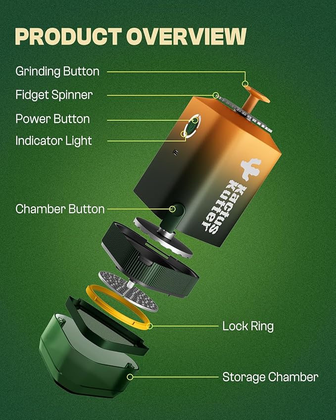 K5 Electric Spice Grinder 5g Automatic One-Hand Use Rechargeable Mill