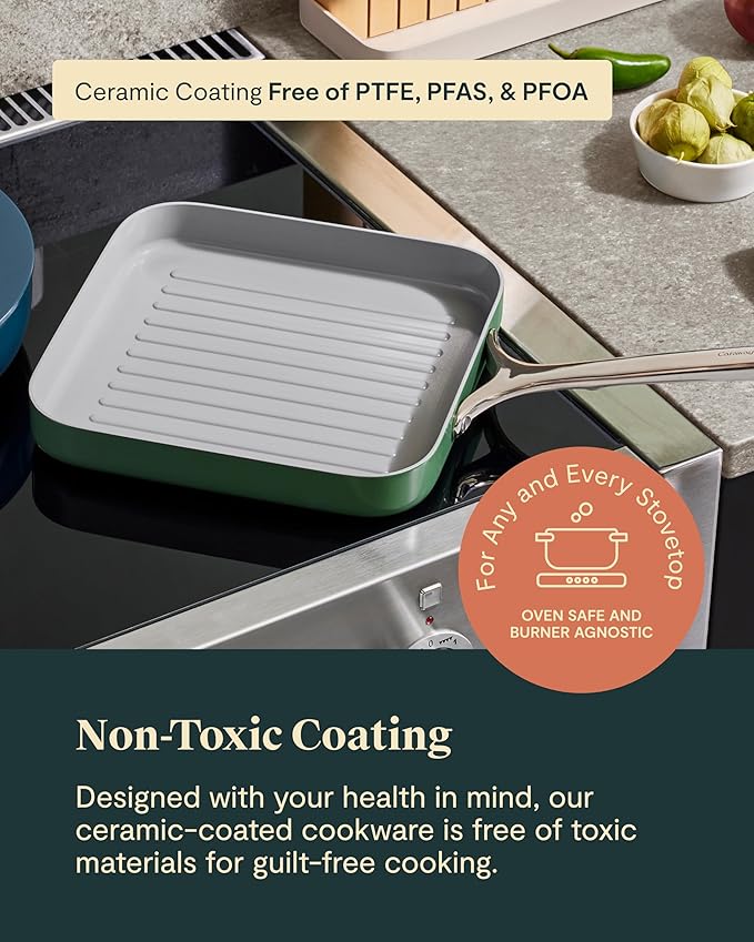 Caraway 11" Non-Stick Square Grill Pan