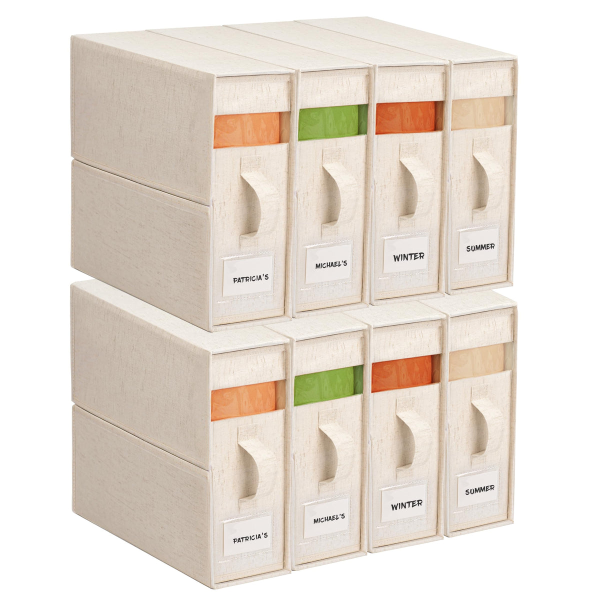 ZenStorage Sheet Organizers and Storage for Linen Closet, 6Pack Grey