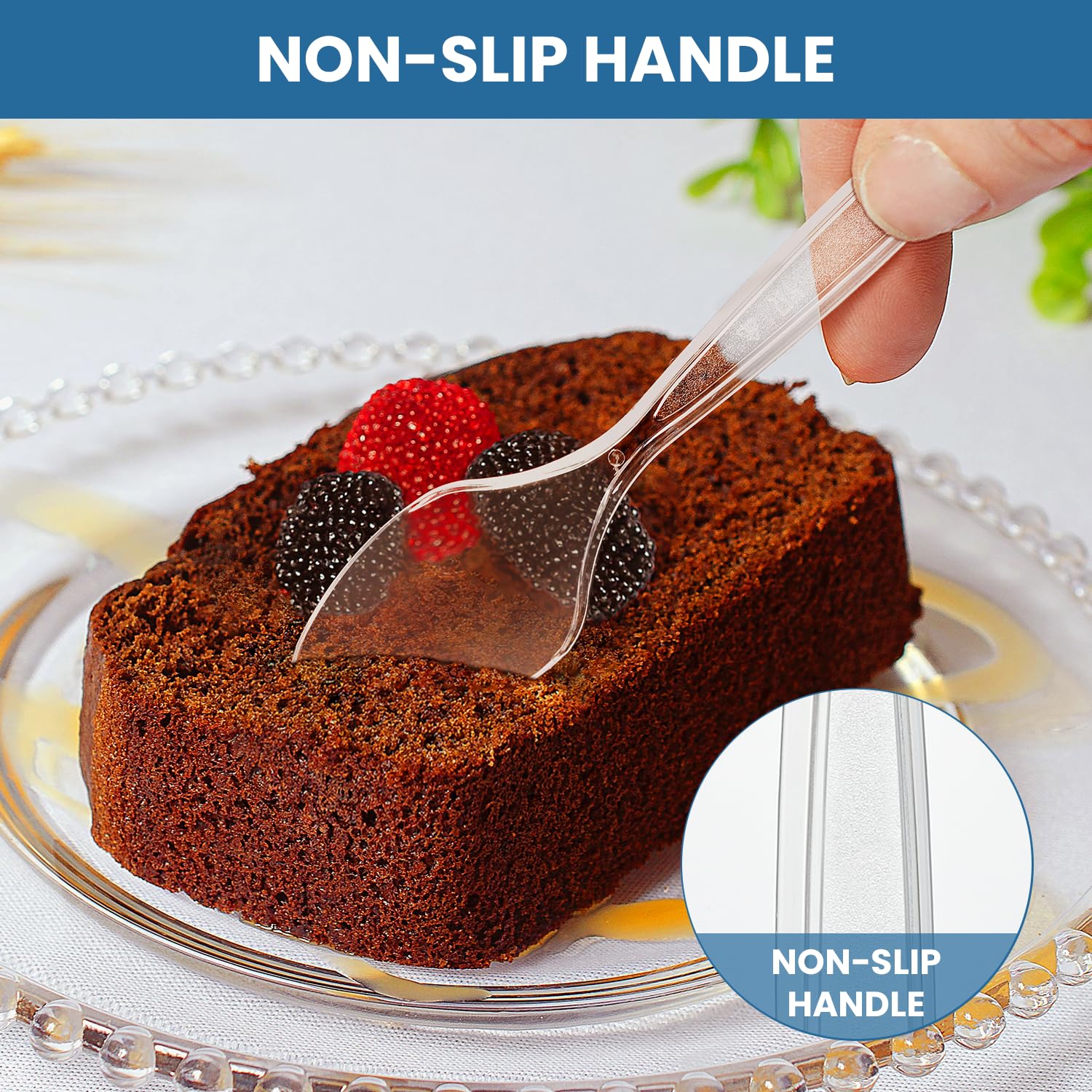 [360 Count] Clear Plastic Utensils 360 Disposable Spoons Silverware Bulk Spoons Bulk Clear Plastic Spoons Heavy Duty Silverware