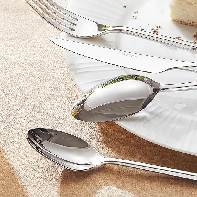 KINGSTONE 20-Piece Silverware Set, 18/10 Stainless Steel