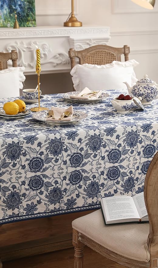 patdrea Elegant French Linen Tablecloth,Square,67"x67"-Lantang A