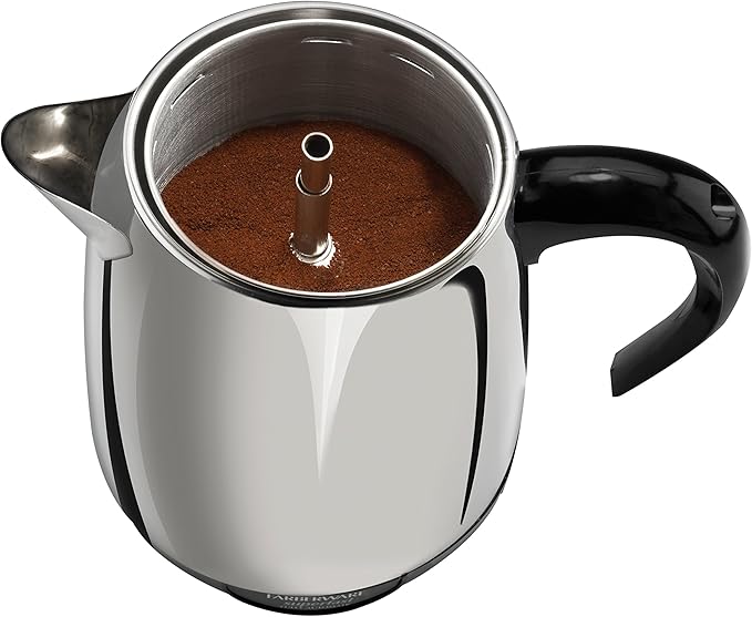 Farberware 12-Cup Stainless Steel Coffee Percolator, Automatic Keep Warm