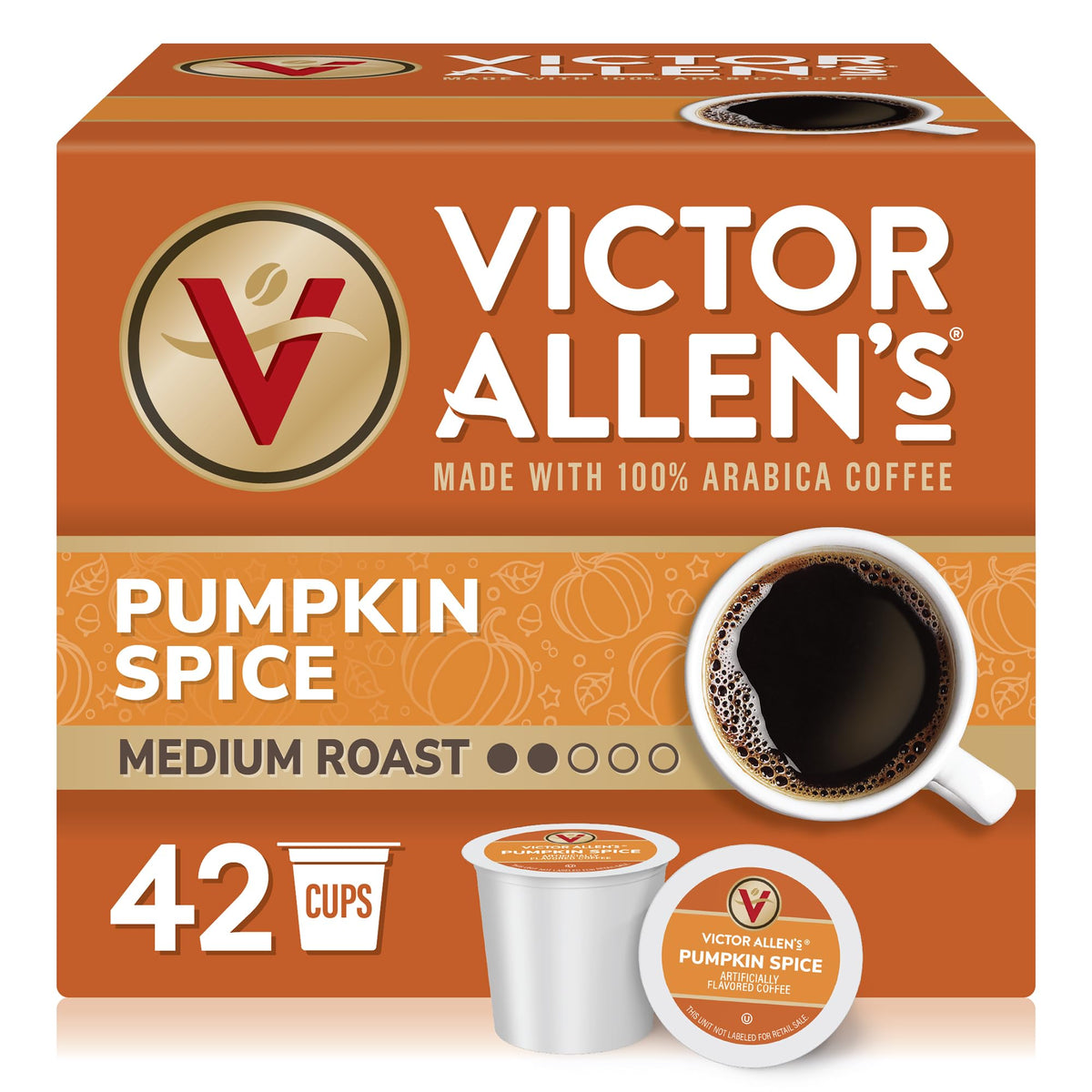 Victor Allen's Coffee Caramel Macchiato Flavored, Medium Roast, 42 Count, Single Serve Coffee Pods for Keurig K-Cup Brewers