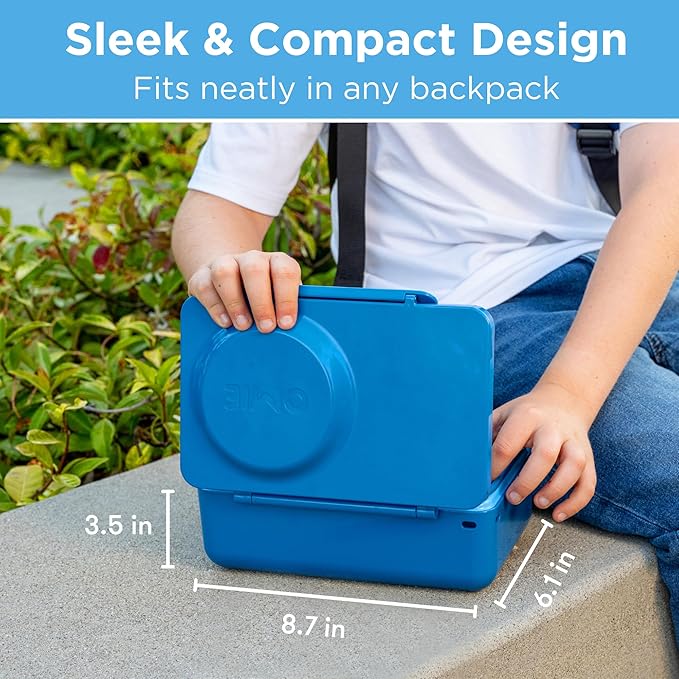 Omie OmieBox UP Kids Insulated Bento Box, Cosmic Blue