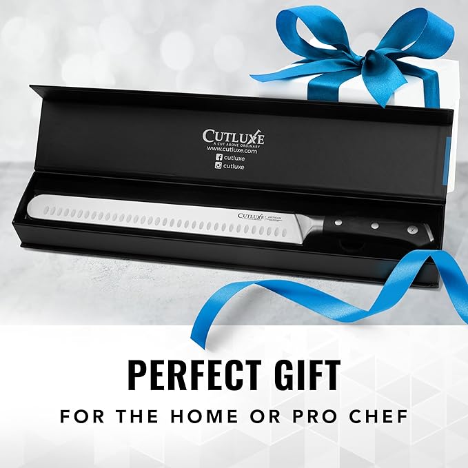 Cutluxe Brisket Knife, 12" Carving & Slicing Knife for Meat & BBQ