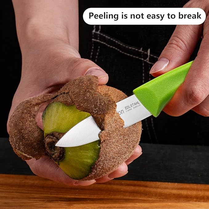 Paring & Fruit Knives Set of 6, Stainless Steel Sharp Blades,Green.