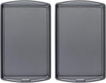 GoodCook Everday Nonstick Carbon Steel 17 x 11-Inch Baking Sheet Set, 2 Pack – Medium Sized Cooking Pans, Bakeware Set, Cookie Sheets for Baking, Oven Pan Set