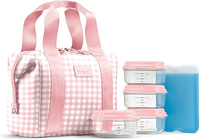 Fit & Fresh Remi Neoprene Lunch Bag for Women w/Ice Pack & Containers