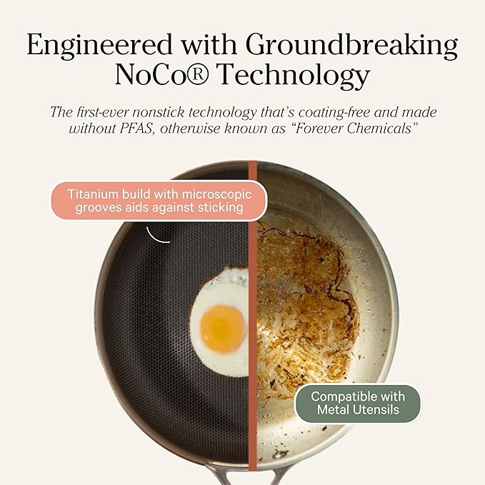 Our Place Titanium Always Pan Pro | 10.6" PFAS-Free Nonstick Frying Pan with Spatula | Chef-Grade Tri-Ply Stainless Steel & Aluminum Build | Induction & Oven-Safe up to 750°F | Gold