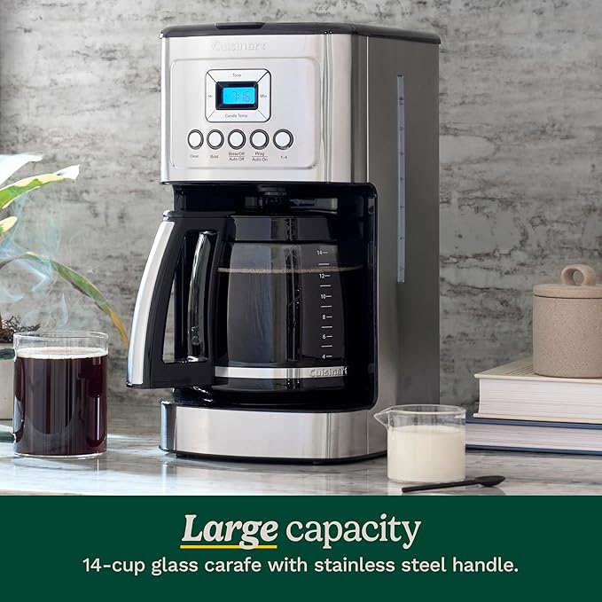 Cuisinart Coffee Maker, Programmable, Stainless Steel, 14-Cup Glass Carafe