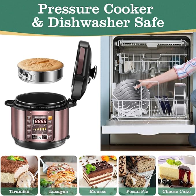 E-Gtong 9 Inch Springform Cake Pan, 304 Stainless Steel Springform Pans, Leakproof & Nonstick Cheesecake Pan with Removable Bottom, Round Spring Form Cake Pan For Baking