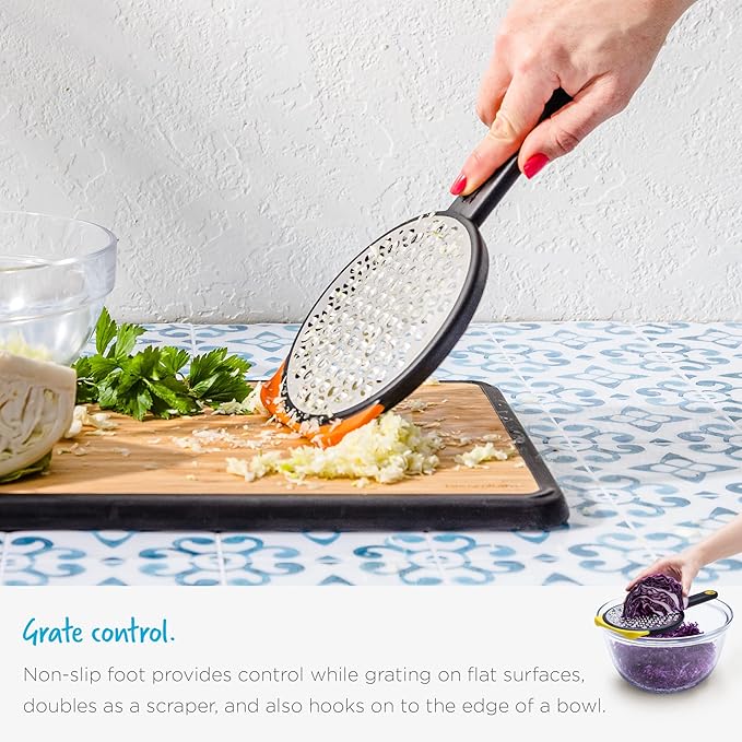 Dreamfarm Ograte Double Sided Cheese Grater - 6mm Coarse Grating, Orange