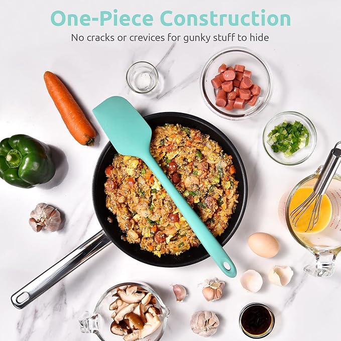 U-Taste 14in Extra Large Silicone Spatula, 600°F Heat Resistant, Aqua Sky