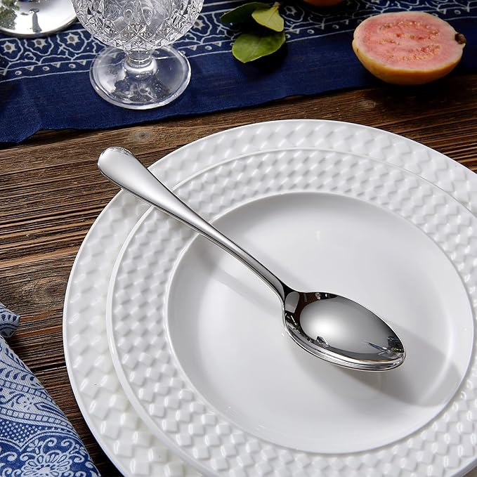 KEAWELL Premium Verona 8-Piece 7.6-Inch Dinner Spoon Set (8, Dinner Spoons)