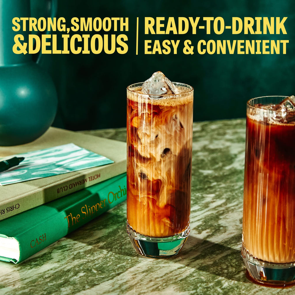 Wandering Bear Extra Strong Organic Cold Brew Coffee, Straight Black, 32 fl oz, 1 pack - Smooth, Organic, Unsweetened, Shelf-Stable, and Ready to Drink & Vegan Cold Brew.