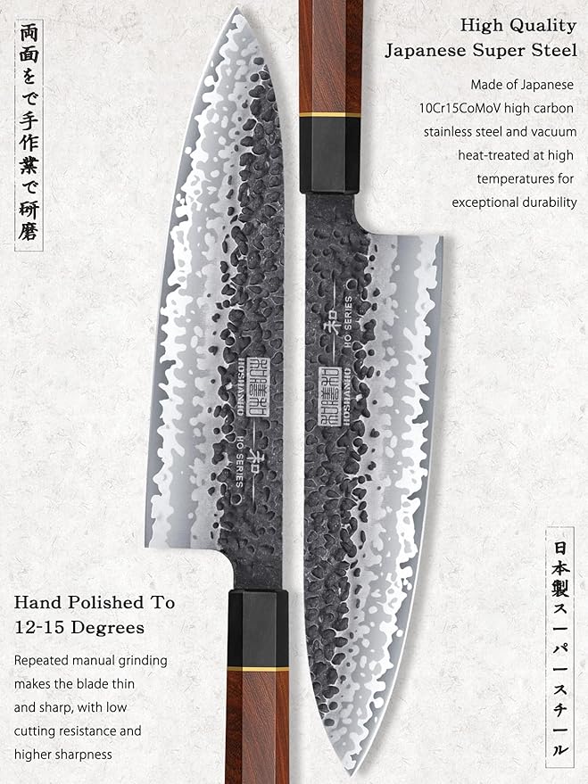 HOSHANHO 5 Pieces Knife Set, Japanese High Carbon Steel Kitchen Knife Sets