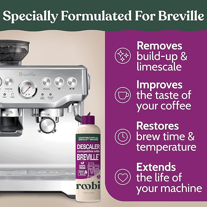 Roobi Breville Compatible Descaling Solution, 2 Pack