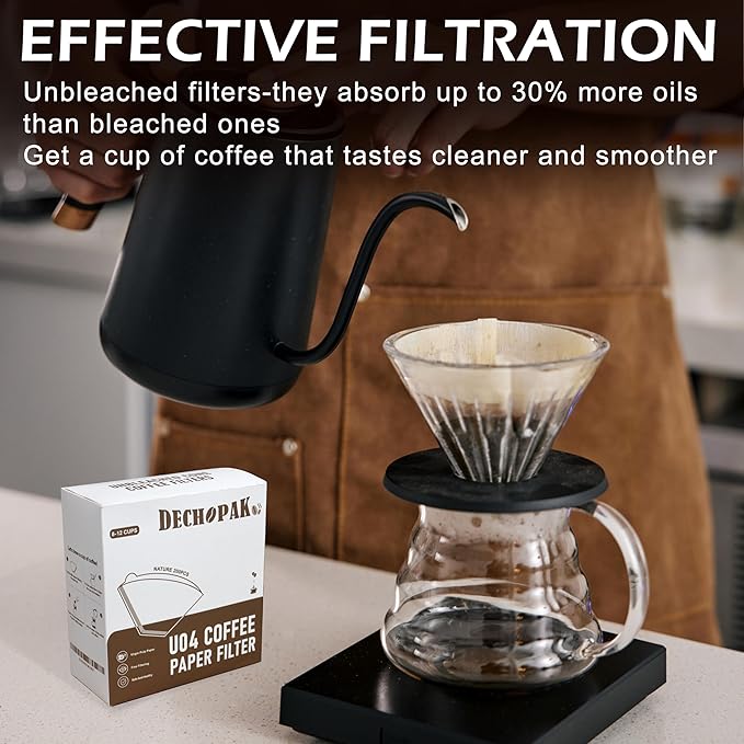 200Pcs #4 Coffee Filters Cone 8-12 Cup for Drip Coffee Maker