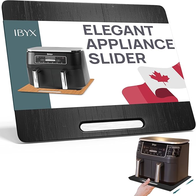 Ibyx Appliance Slider, Sliding Tray for Coffee Maker, 16x13 in, Black