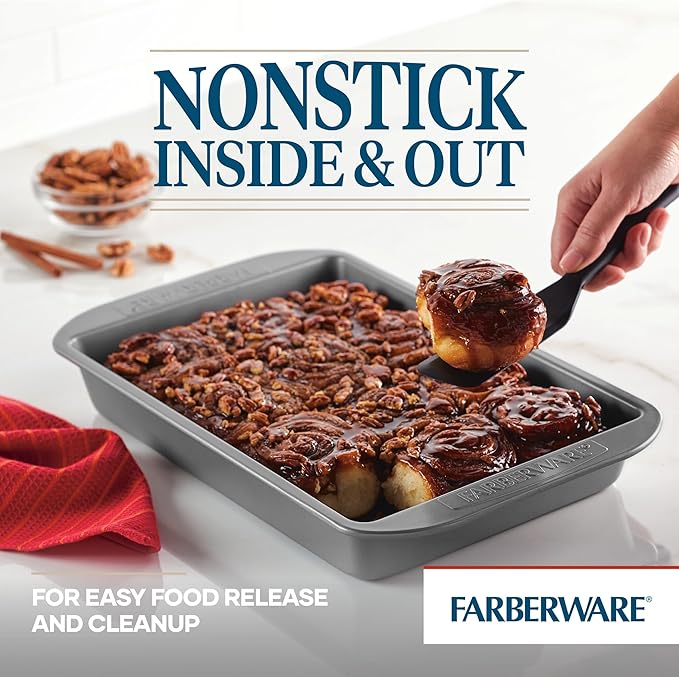 Farberware Nonstick 9x13 Baking Pan - Warp-Resistant Brownie Cake Pan
