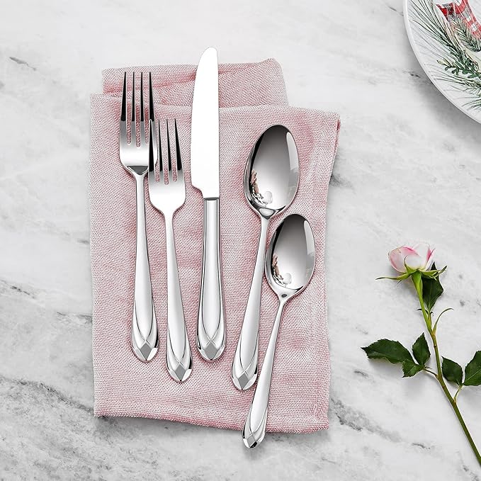 KEAWELL Premium Astra 4-Piece 9-Inch Serving Spoon Set (4, Serving Spoons)