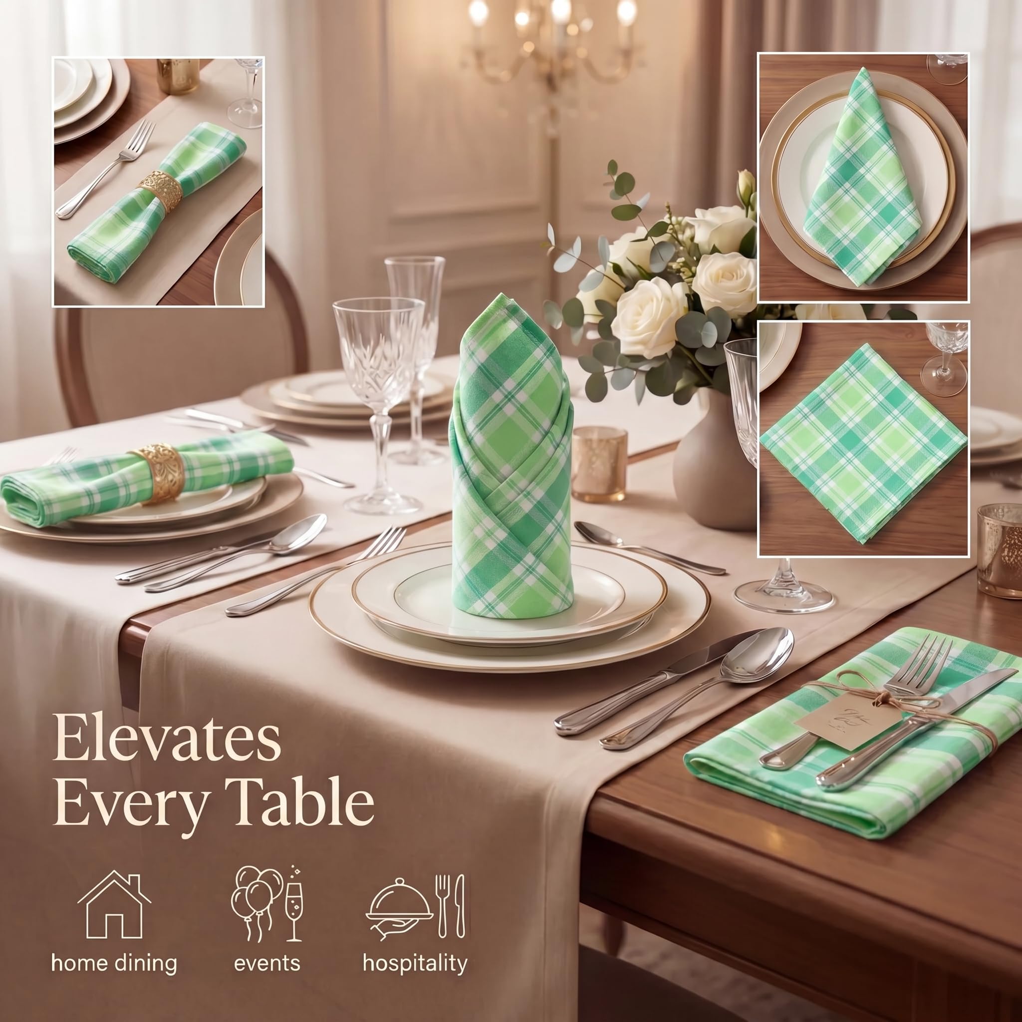 Urban Villa Cloth Napkins Cotton 20x20 (Set of 12) Stpat