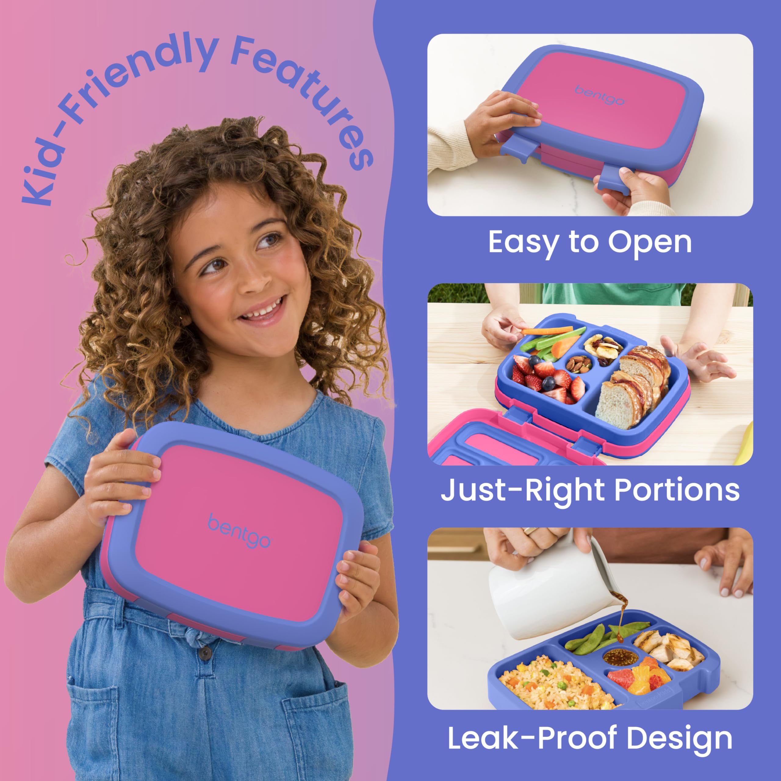 Bentgo Kids Bento-Style 5-Compartment Leak-Proof Lunch Box