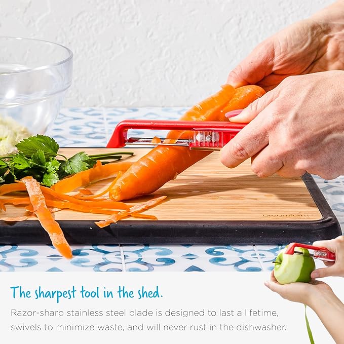Dreamfarm Sharple Self-Sharpening Vegetable Peeler - Kermit Green