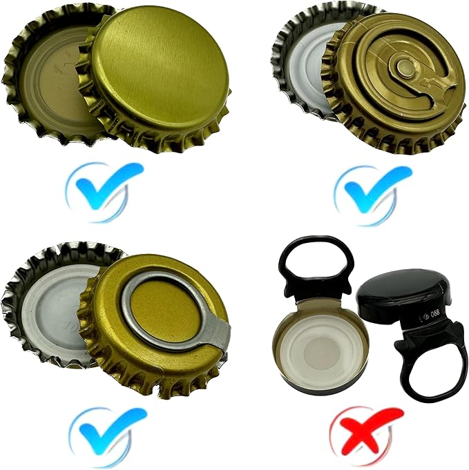 WENNING Manual Beer Bottle Capper Tool with 150 count Beer Bottle Caps,26mm Beer Corking Machine for Home Brewing（Crown Cap WN005）