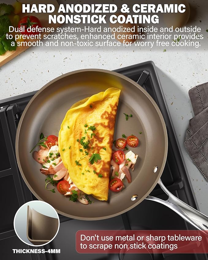 Cooks Standard Classic 8 Inch Hard Anodized Nonstick Frying Pan