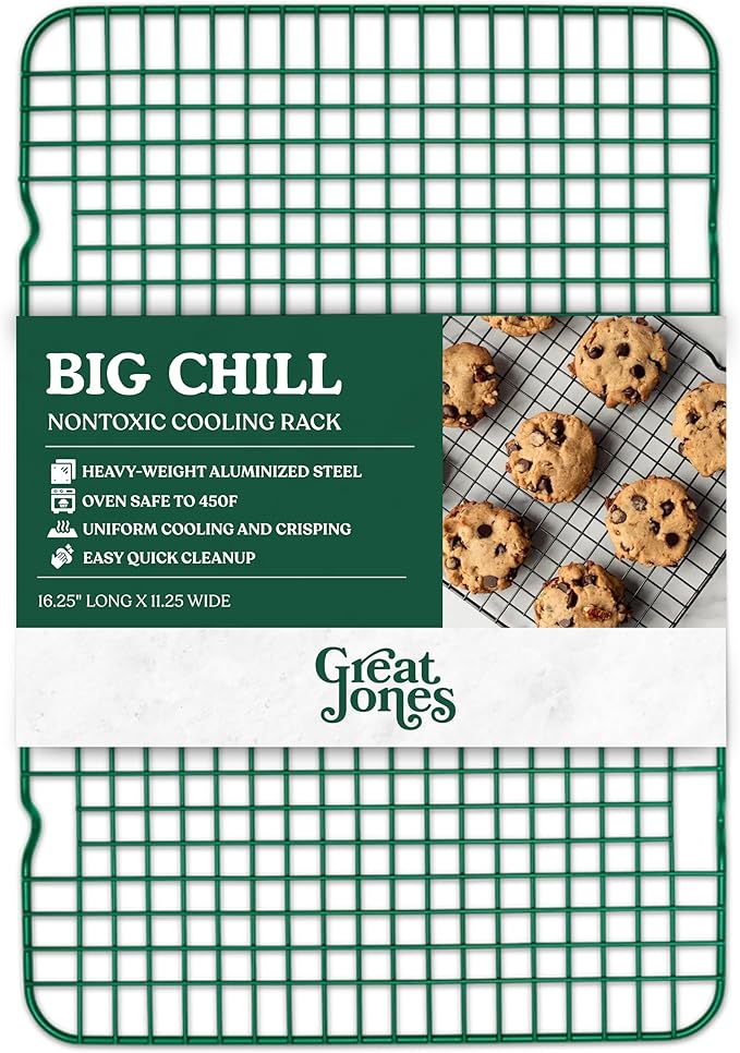 Great Jones Non Stick Wire Cooling Rack (Broccoli) – Fits Half Sheet