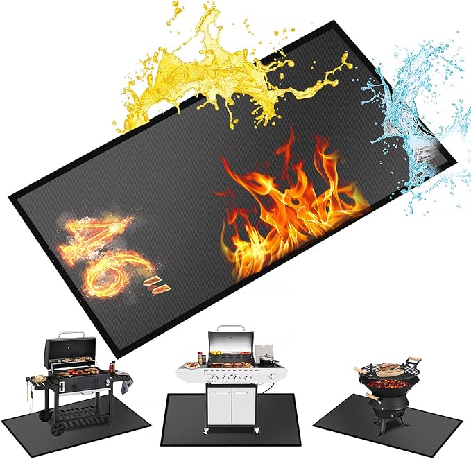 46×26 inches Rectangle Fire Pit Mat / Fireproof Hearth Mats for Fireplaces