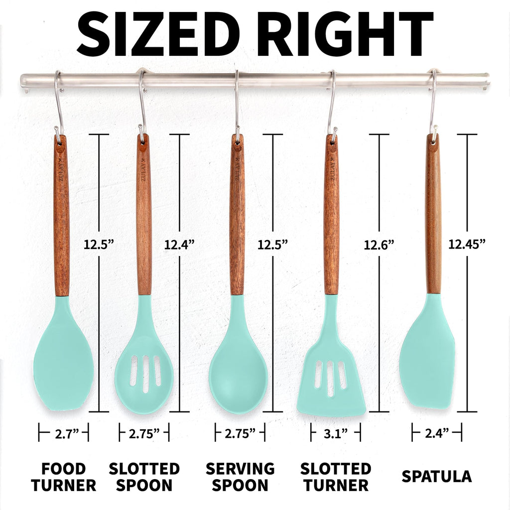 Zulay Kitchen 5 Piece Silicone Utensil Set