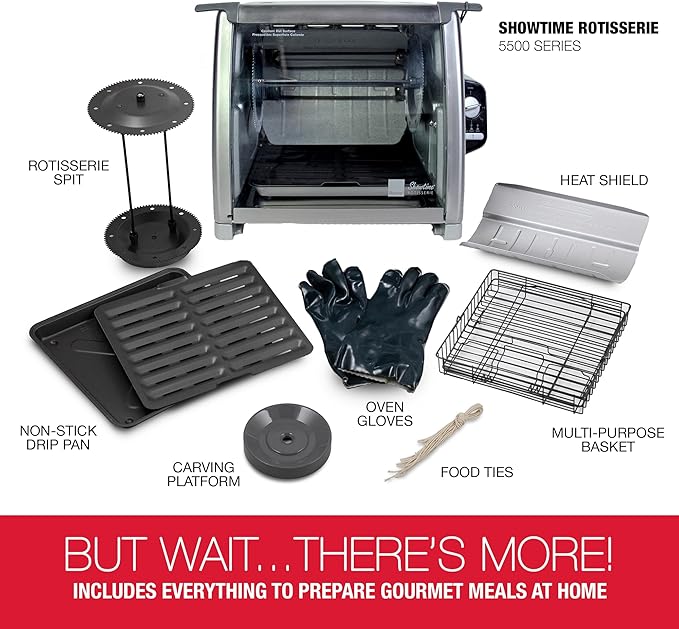 Ronco 5500 Series Countertop Rotisserie Oven, 12-lb Capacity, Stainless