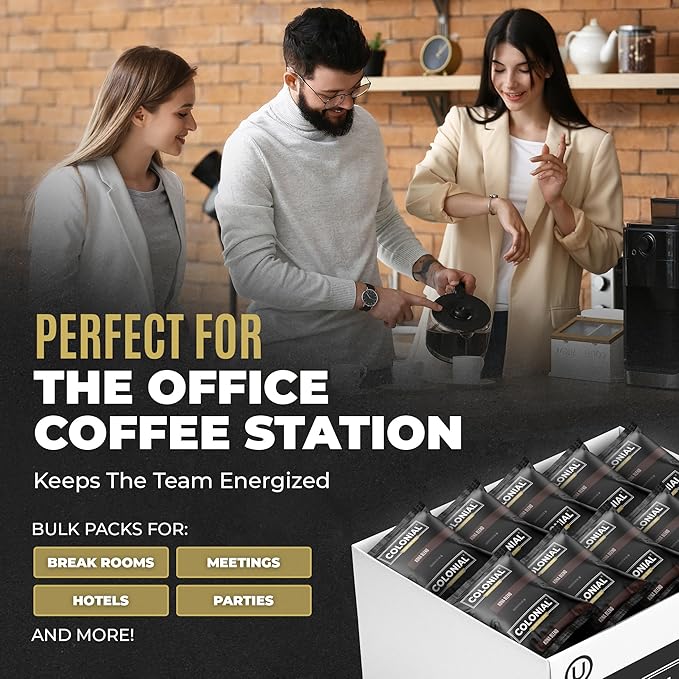 Colonial Coffee Ground Frac Packs, Colombian, Medium Roast, 32-Count