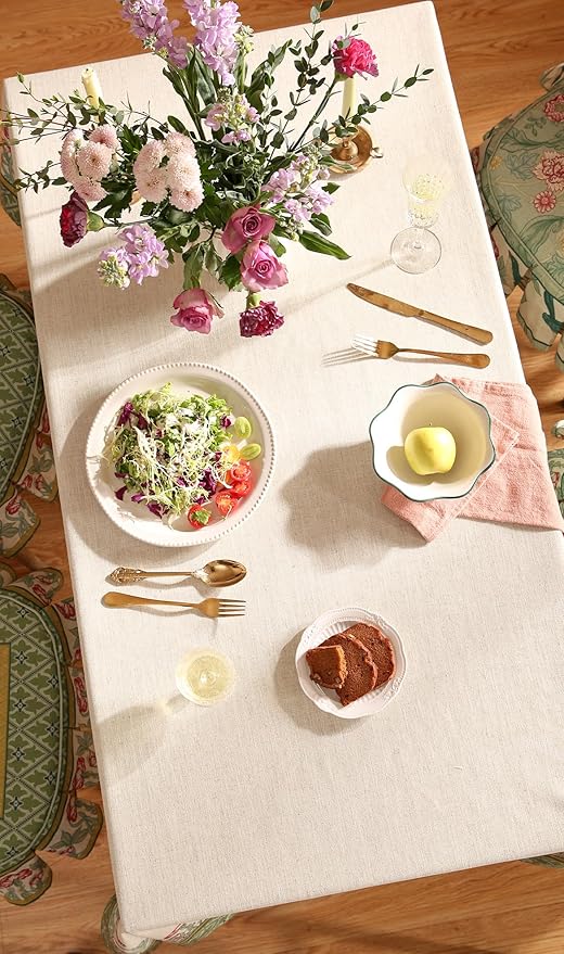 patdrea Vintage French Linen Tablecloth,Rectangular,118"x67"-Cecilia D
