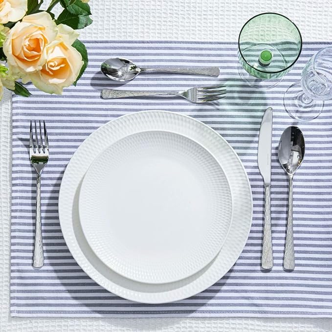 Silverware Set with Serving Utensils, 65 Piece Flatware Set, 18/10 Steel