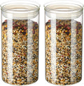 ZENS 74oz Glass Canisters with Airtight Lid, 2 Large Storage Containers