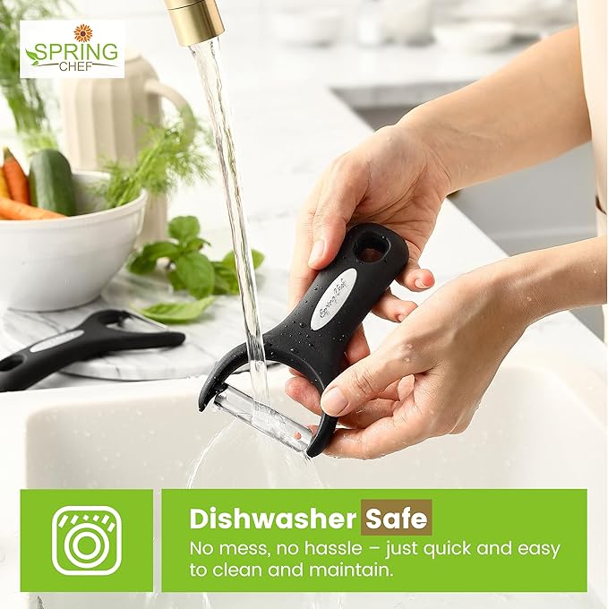 Spring Chef 3pcs Vegetable Peelers for Kitchen, Swivel, Y & Julienne Peeler