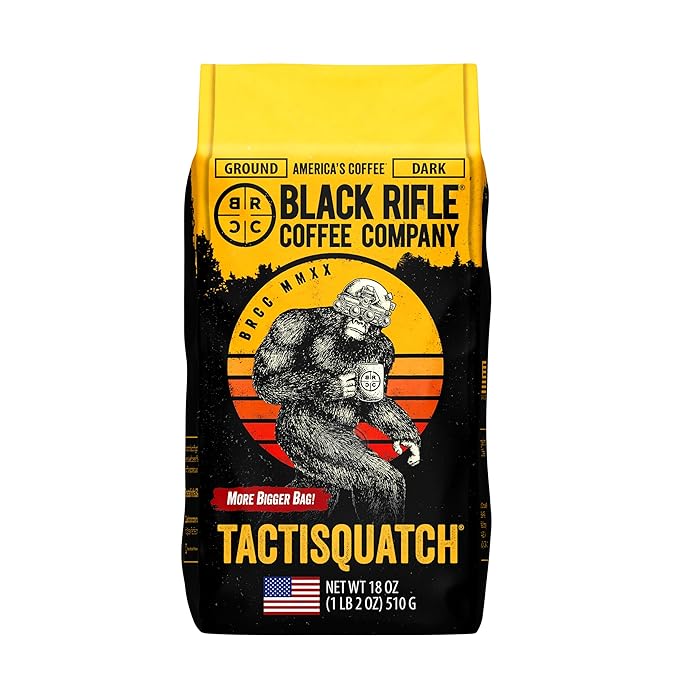Black Rifle Coffee Dark Roast Ground Coffee Tactisquatch 18 oz