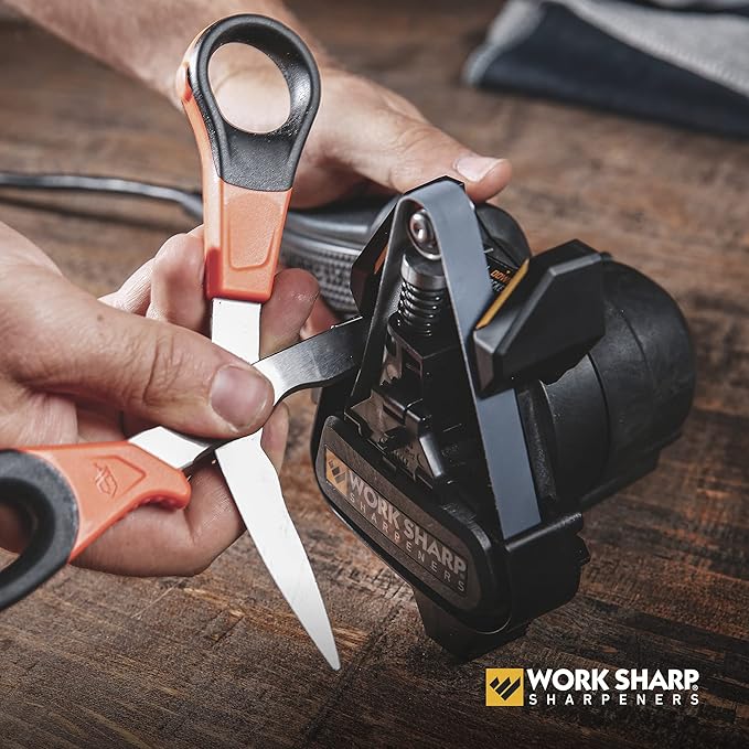 Work Sharp MK2 Electric Knife Sharpener – Adjustable 2-Speed Knife Sharpening System for Kitchen Knives, Pocket Knives, Scissors, Axes & Garden Tools