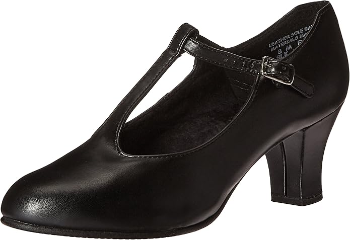 Capezio Jr. Footlight T-Strap Black Dance Shoe - 10.5 M US